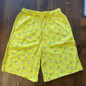 cotton jersey pineapple printed shorts size small